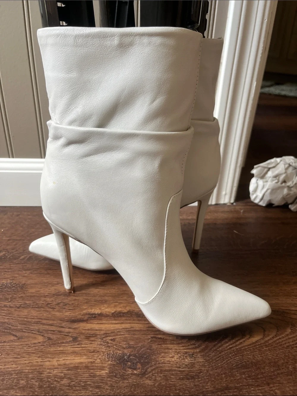 STEVE-MADDEN Women's Over-the-Knee Pointed Toe Boots in White